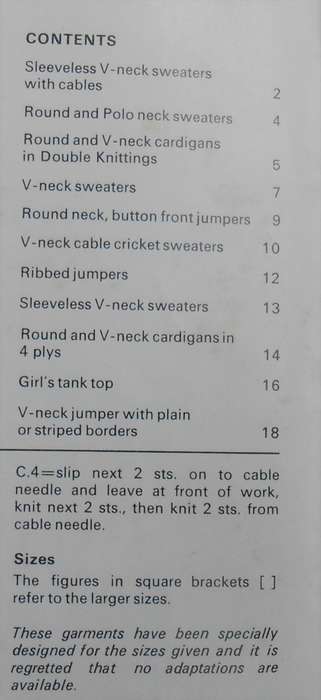 PATONS 3007  SCHOOLDAYS - CLASSIC DESIGNS FOR SWEATERS & CARDIGANS - 20 PAGES