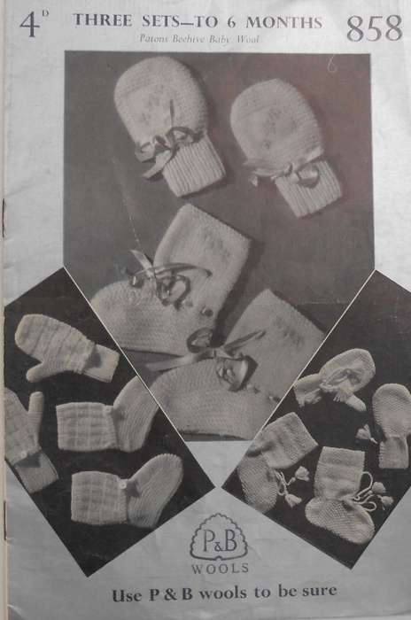 PATONS  P&B 858 - THREE SETS OF MITTS