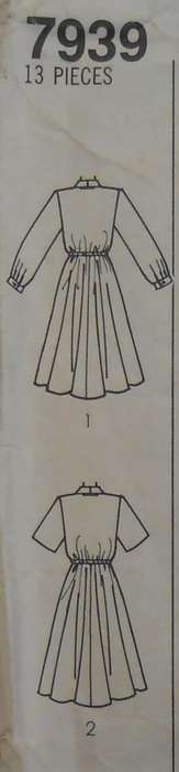 SIMPLICITY 7939 DRESS WITH FRONT BUTTON CLOSING SIZE NN 10-12-14-16 - NO SEWING INSTRUCTIONS