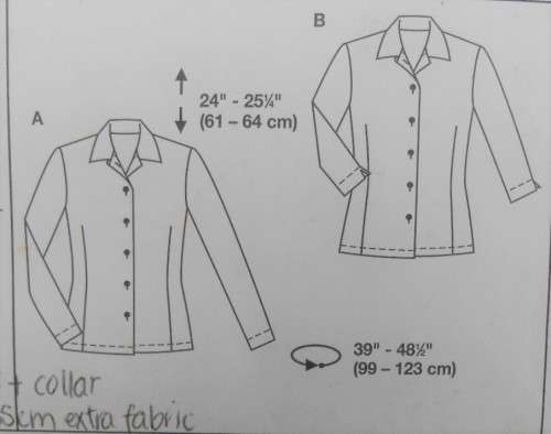 BURDA 2561 - SET OF BLOUSES SIZE 8-10-12-14-16-18-20 COMPLETE