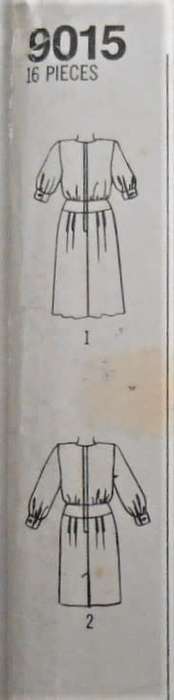 SIMPLICITY 9015 DRESS WITH PLEATED SKIRT SIZE 12 COMPLETE