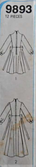 SIMPLICITY 9893  FITTED DRESS IN 2 LENGTHS SIZE 12 BUST 87 CM COMPLETE