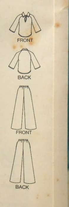 BUTTERICK 5817 TOP & PANTS SIZE 8 COMPLETE-UNCUT-F/FOLDED