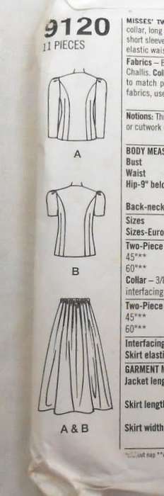 SIMPLICITY 9120 TWO PIECE DRESS SIZE 12-14-16 COMPLETE-UNCUT-F/FOLDED