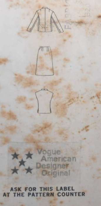 VOGUE AMERICAN DESIGNER 2219 JACKET-SKIRT-BLOUSE SIZE 12 COMPLETE-MOSTLY UNCUT