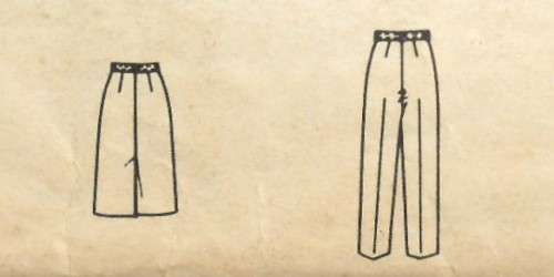 VINTAGE McCALLS 7393 SKIRT & PANTS SIZE 14 WAIST 28 COMPLETE