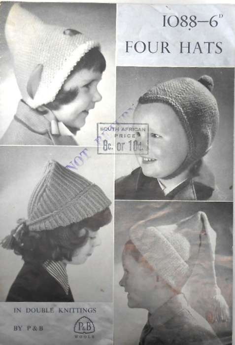 P&B 1088 FOUR HATS FOR CHILDREN OF ALL AGES