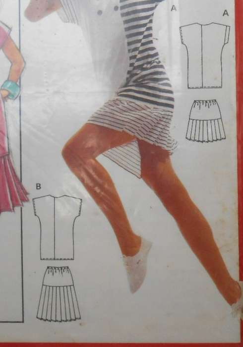 BURDA 5716 - RAGLAN TOP & SKIRT SIZE 8-16 COMPLETE