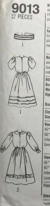 SIMPLICITY 9013 DRESS WITH ELASTICIZED WAIST SIZE 10-12-14 COMPLETE
