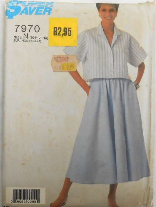 SIMPLICITY 7970 SHIRT & PULL ON SKIRT SIZE 10-12-14 COMPLETE-UNCUT-F/FOLDED