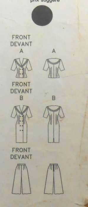BUTTERICK 5255 DRESS-TOP-SPLIT SKIRT SIZE 12-14-16 COMPLETE-ZIPLOC