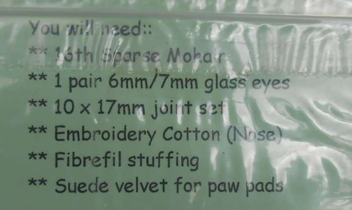 DAWG - 14 CM  BEAR - ELK`S BEARS - PATTERN ONLY