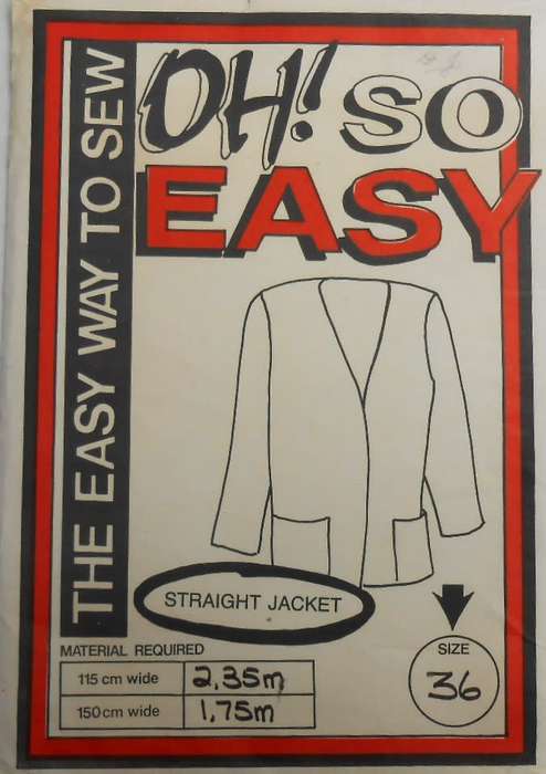 OH SO EASY PATTERNS 12  STRAIGHT JACKET SIZE 36