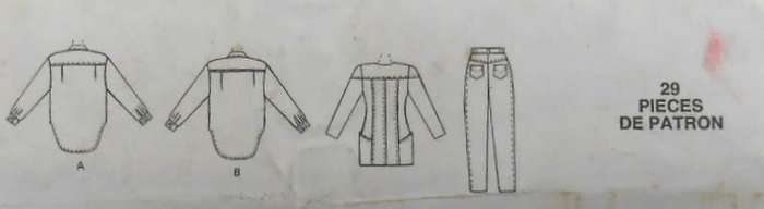 McCALLS 6190 UNLINED JACKET-SHIRT & PANTS SIZE 10 COMPLETE-UNCUT-F/FOLDED