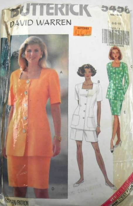 BUTTERICK 5450 TOP-SKIRT-SHORTS SIZE 6-8-10 COMPLETE-CUT TO SIZE 10