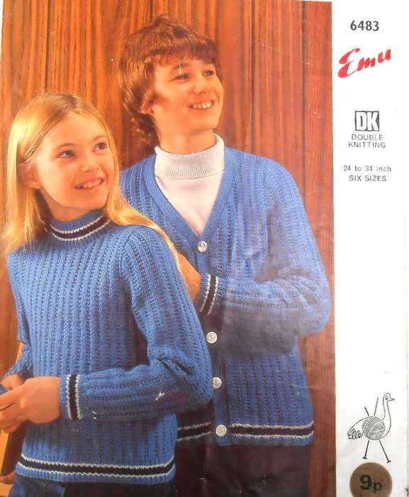 EMU 6483  JUMPER & LONG-LINE CARDIGANS TO FIT  24` - 34`