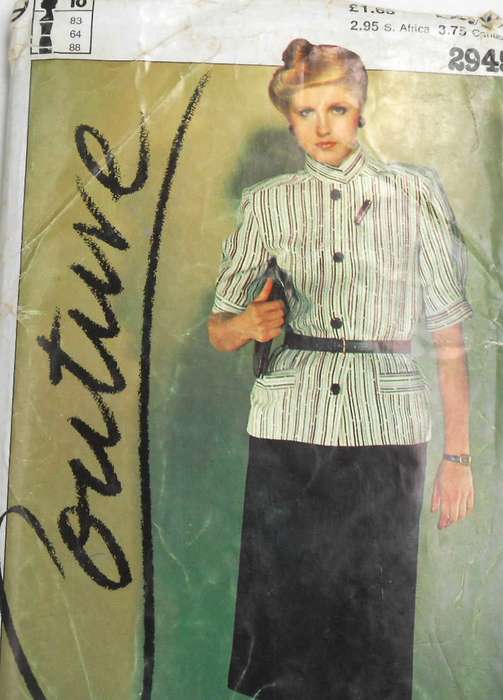 STYLE COUTURE 2945 DRESS OR JACKET-SKIRT & BIAS TOP  SIZE 10 COMPLETE-UNCUT-F/FOLDED