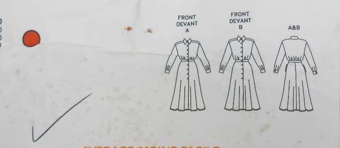 VOGUE 1250 CLAUDE MONTANA LINED DRESS SIZE 14-16-18 COMPLETE-MOSTLY CUT-CUT TO 14/16
