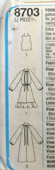 SIMPLICITY 8703 GIRLS PULLOVER DRESS & LINED WAISTCOAT SIZE 5/6+7/8 YEARS COMPLETE