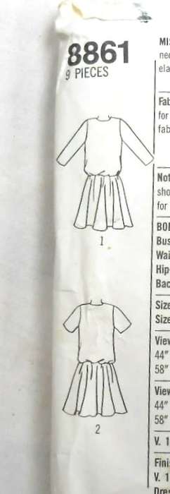 SIMPLICITY 8861 BLOUSON DRESS SIZE 16 COMPLETE