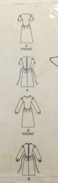 BUTTERICK 4947 SEMI FITTED DRESS SIZE 14 COMPLETE