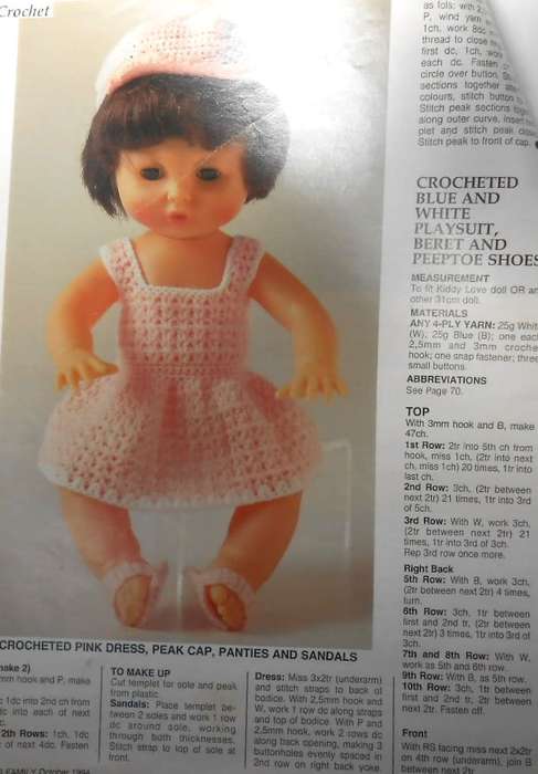 ALL DOLLED UP - 4 OUTFITS FOR KIDDY LOVE & BABY LOVE DOLLS -YOUR FAMILY OCTOBER 1994