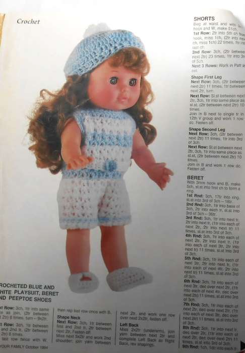 ALL DOLLED UP - 4 OUTFITS FOR KIDDY LOVE & BABY LOVE DOLLS -YOUR FAMILY OCTOBER 1994
