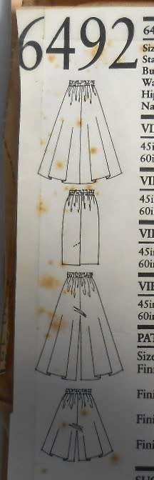NEW LOOK PATTERNS 6492 SLIM & WIDE SKIRTS+SPLIT SKIRT SIZE 8-20  COMPLETE-CUT TO 12-ZIPLOC