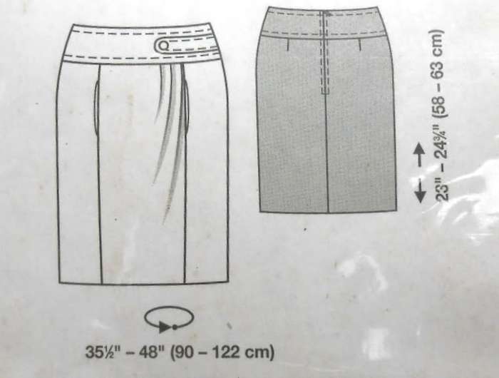 BURDA 7945 SET OF SKIRTS SIZE 10-24- COMPLETE-UNCUT-F/FOLDED