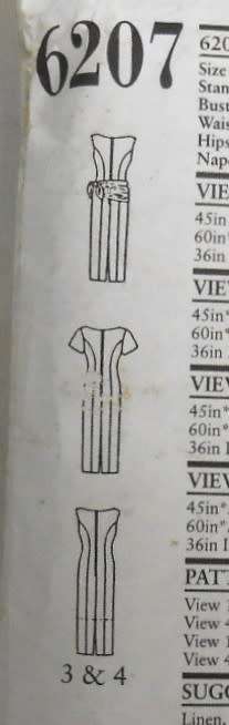 NEW LOOK PATTERNS 6207  FITTED PANELED DRESSES WITH SASH SIZE 6-16  COMPLETE-CUT TO SIZE 16