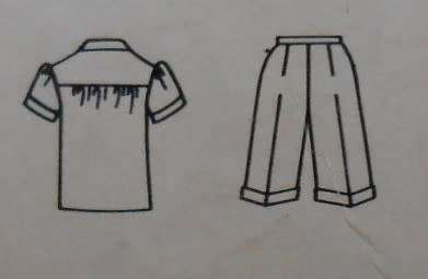 BUTTERICK 5039 SHIRT & BAGGIE SHORTS SIZE 14-16-18  COMPLETE-CUT TO SIZE 16-ZIPLOC