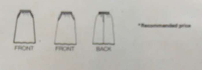 BUTTERICK 3922 A-LINE SKIRT SIZE 14 COMPLETE-UNCUT-F/FOLDED