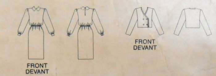 BUTTERICK 5432 DOUBLE BREASTED SHORT JACKET & DRESS SIZE 14-16-18 SEE LISTING-ZIPLOC
