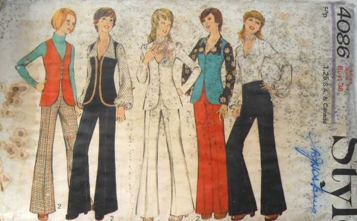 STYLE 4086 JACKET-PANTS-BLOUSE SIZE 14 BUST 36 COMPLETE-OLD WATERMARK ON COVER-ZIPLOC