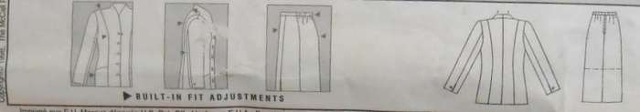 McCALLS 9633 LINED JACKET-LINED SKIRT SIZE 12 COMPLETE-UNCUT-F/FOLDED