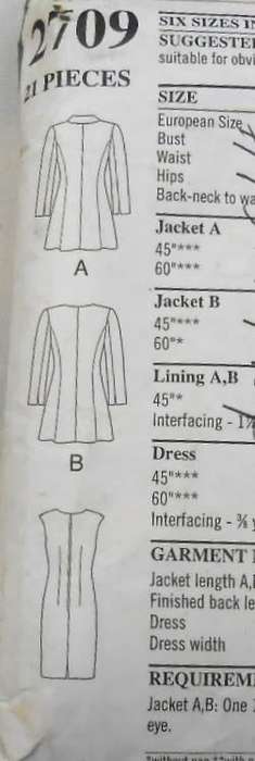 STYLE 2709 SMART DRESS & JACKET SIZE 6-16 SEE LISTING