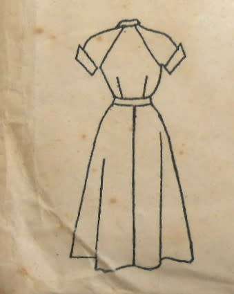 VINTAGE LE ROY PATTERNS 2073 LADIES FRONT BUTTON DRESS SIZE BUST 32 - COMPLETE