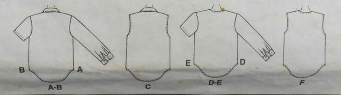 McCALLS 8620 SHIRTS SIZE 8-10-12 - NO SEWING INSTRUCTIONS