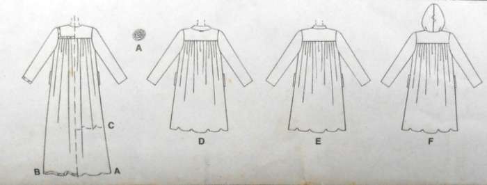 McCALLS 9049 ROBE (NIGHTGOWN) IN 2 LENGTHS SIZES-M-L (8-18) COMPLETE-UNCUT-F/FOLDED