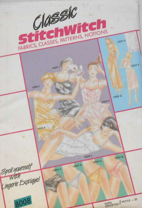 CLASSIC STITCHWITCH B008 SPOIL YOURSELF WITH LINGERIE EXOTIQUE SIZE 6 -20