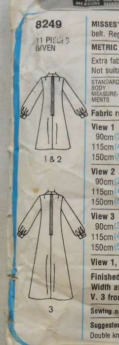 SIMPLICITY 8249 DRESS IN 2 LENGTHS-SIZE 14 BUST 92 CM COMPLETE