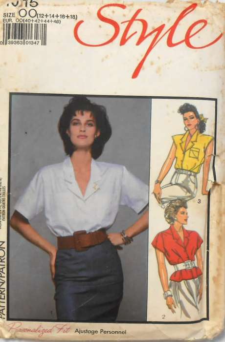 STYLE 1015 SET OF BLOUSES SIZE 12-18 -COMPLETE CUT TO 16
