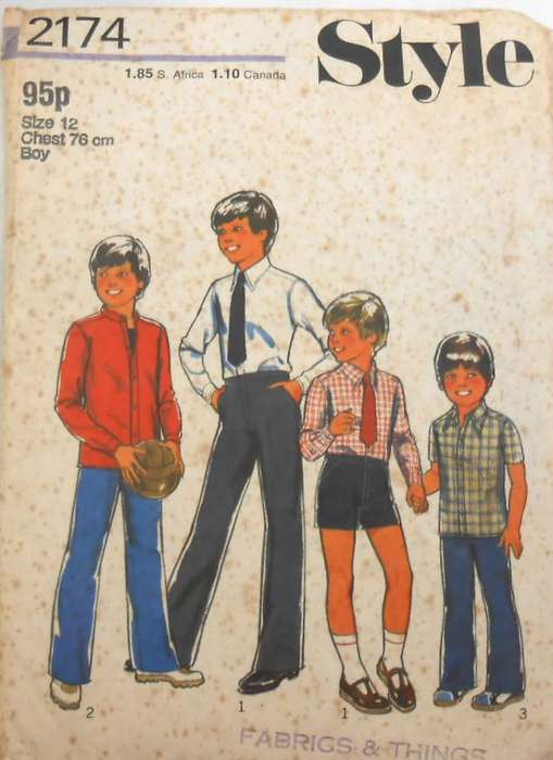 STYLE 2174 BOYS PANTS-SHORTS-TIE-SHIRT SIZE 12 YEARS CHEST 76 CM COMPLETE