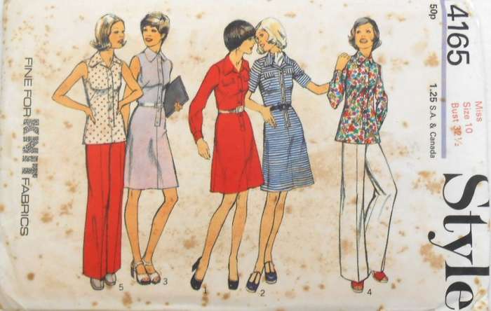 VINTAGE STYLE 4165 DRESS-TUNIC-PANTS SIZE 10 BUST 32 1/2 COMPLETE