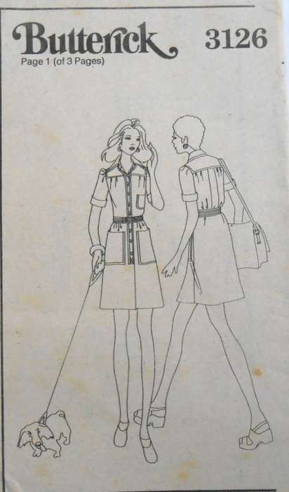 BUTTERICK 3126 DRESS-SIZE 8- BUST 31 1/2 COMPLETE