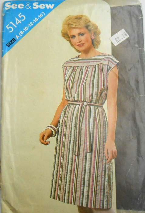 BUTTERICK 5145 LOOSE FITTING PULLOVER DRESS SIZE 8-16 COMPLETE-CUT TO SIZE 16
