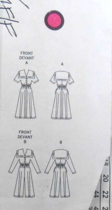 VOGUE 8082 COLLARED DRESS OR CULOTTE DRESS SIZE 14-16-18 COMPLETE-UNCUT-F/FOLDED