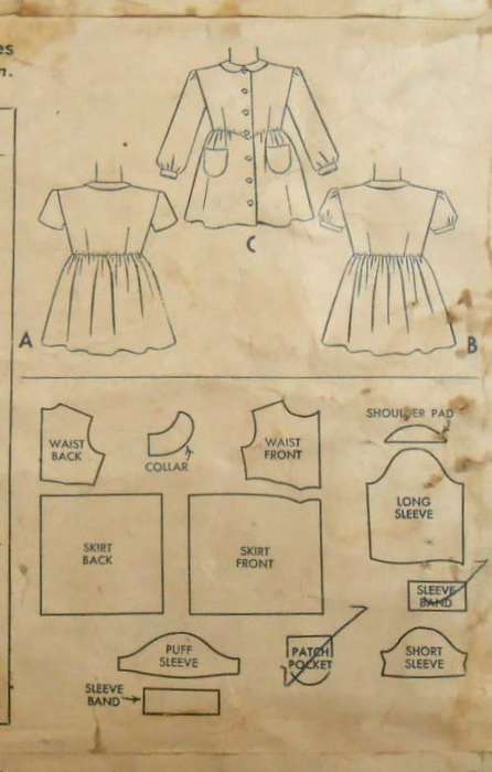 V/VINTAGE McCALLS 6389 GIRLS DRESS SIZE 4 YEARS COMPLETE-ZIPLOC