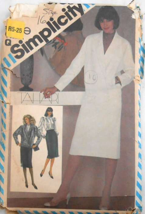 SIMPLICITY 6109 SLIM SKIRT-BLOUSE-LINED JACKET  SIZE 16-COMPLETE-UNCUT-F/FOLDED-ZIPLOC