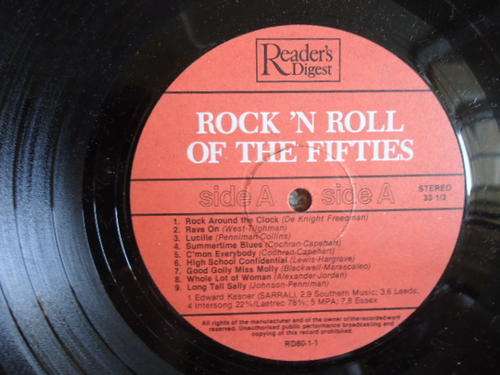 ROCK 'N ROLL OF THE FIFTIES -  STEREO VINYL LP  SUPPLIED IN WHITE SLEEVE - NO COVER
